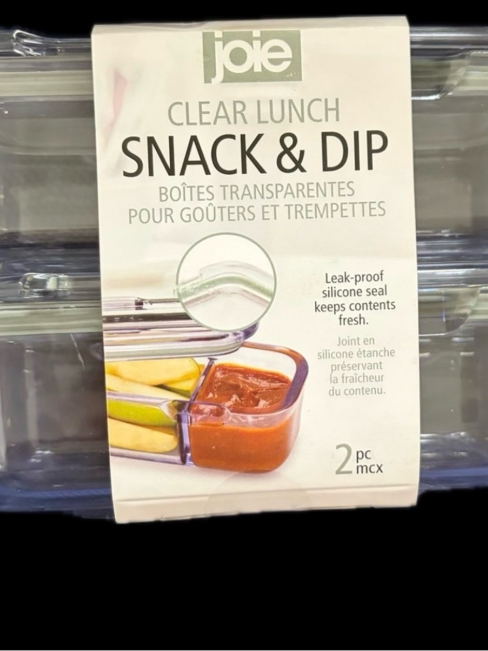Joie Snack & Dip Container.. new without tags 2 set = 4 snack container